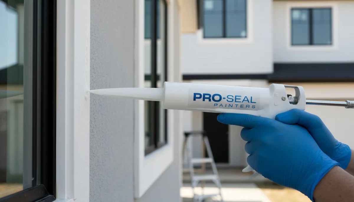 Professional caulking and sealing on residential siding in Allentown, PA by expert house painters