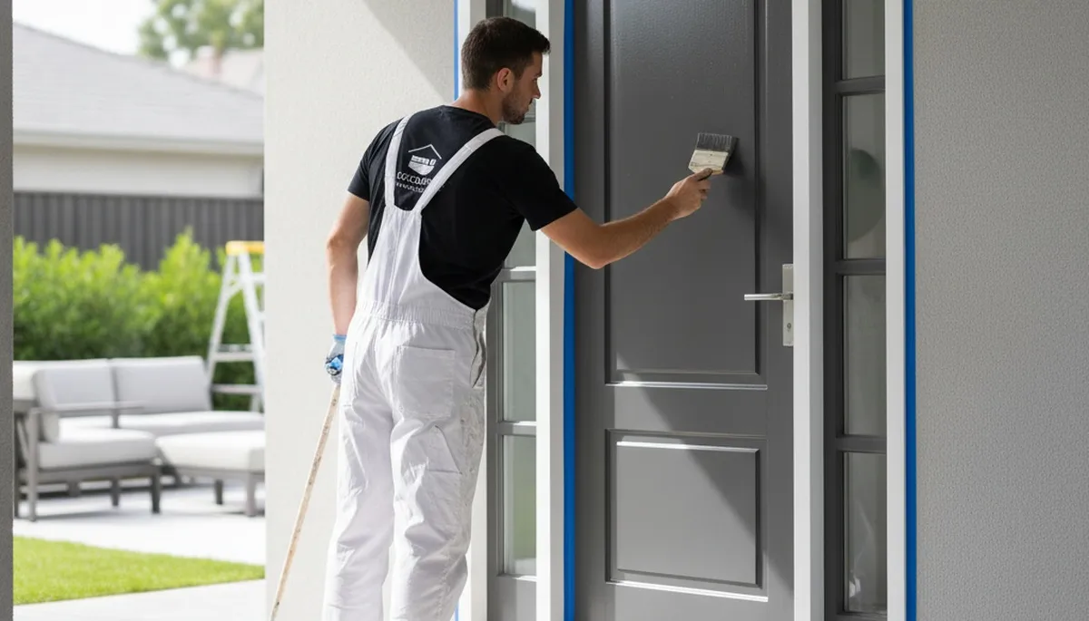 Professional door painting and refinishing service in Allentown, PA for lasting curb appeal