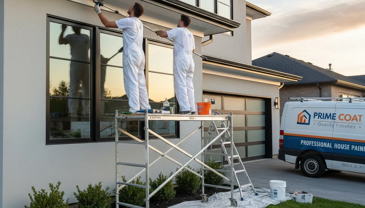 Professional gutter painting service on residential home exterior in Allentown, PA