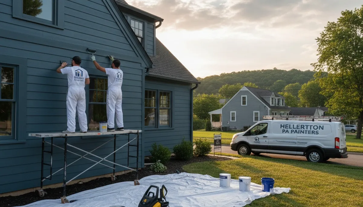 Professional house painters improving home exterior in Allentown PA
