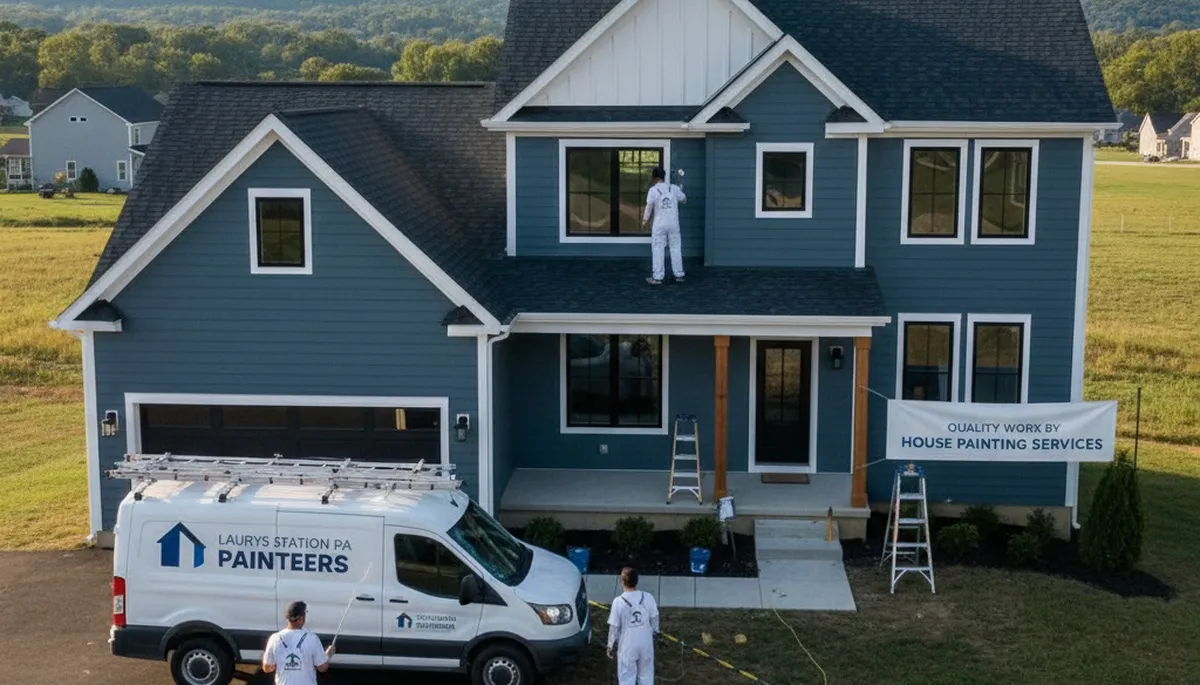 Professional house painters improving home exterior finish in Allentown, PA