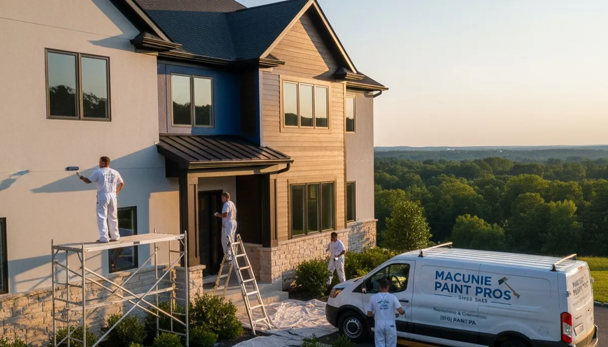Professional house painters in Allentown PA enhancing home exterior with quality paint finish