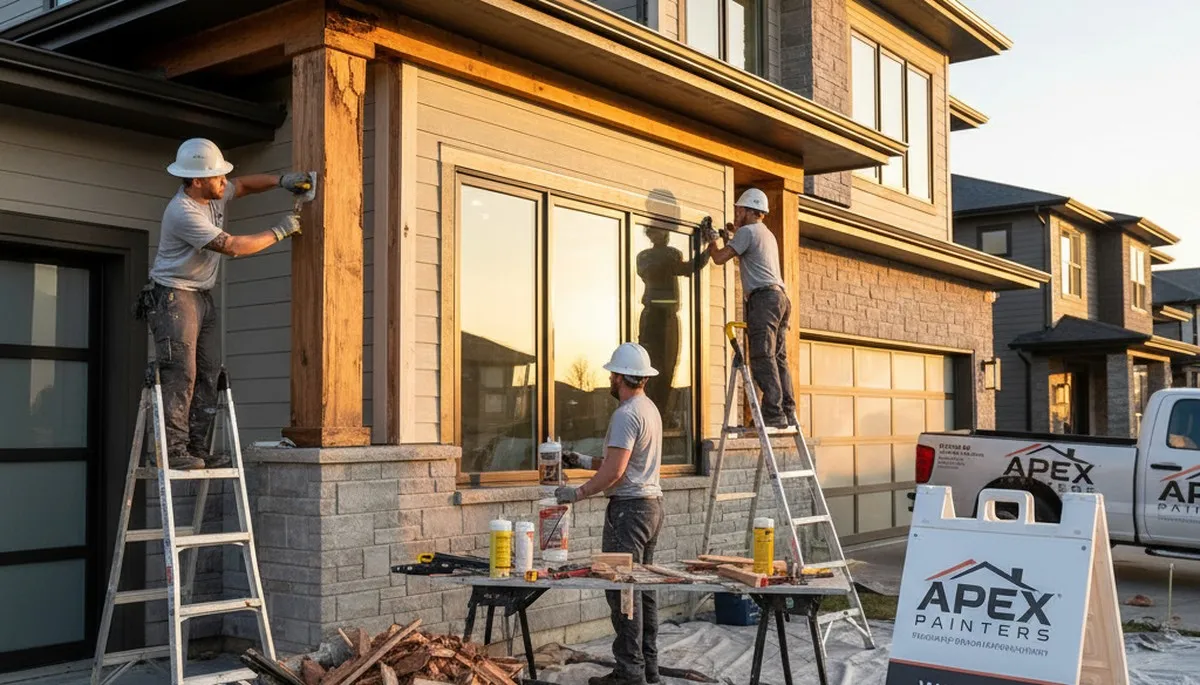 Professional wood rot repair on home siding in Allentown, PA by expert house painters