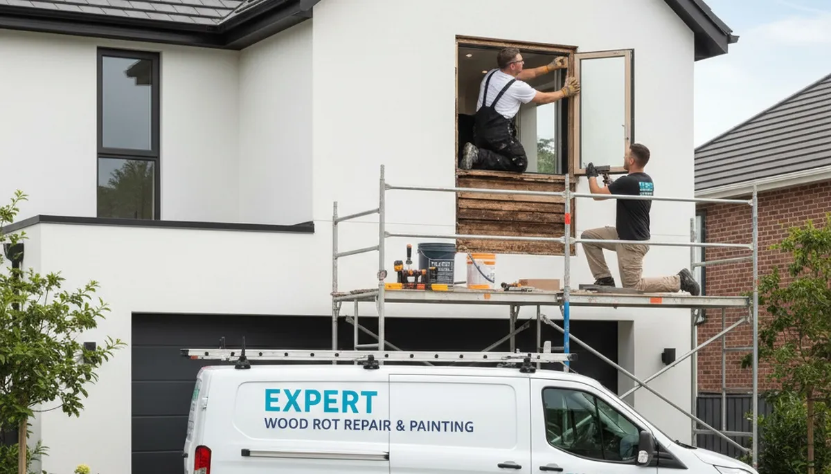 Professional wood rot repair on home siding by painting experts in Allentown, PA